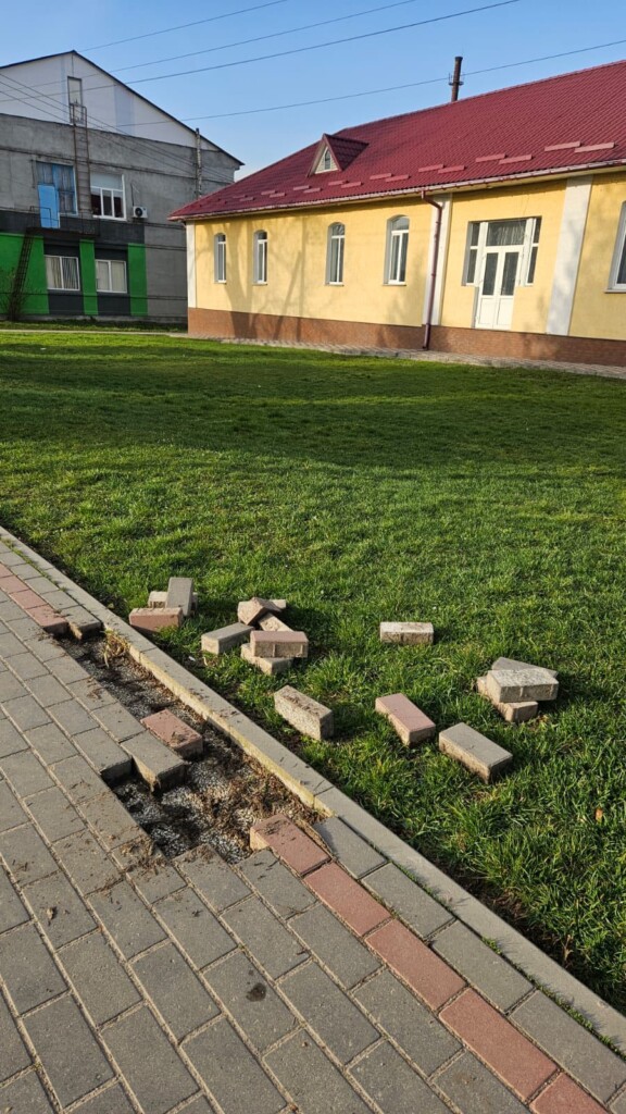 Вандалізм у Шумську: біля двох навчальних закладів пошкодили бруківку