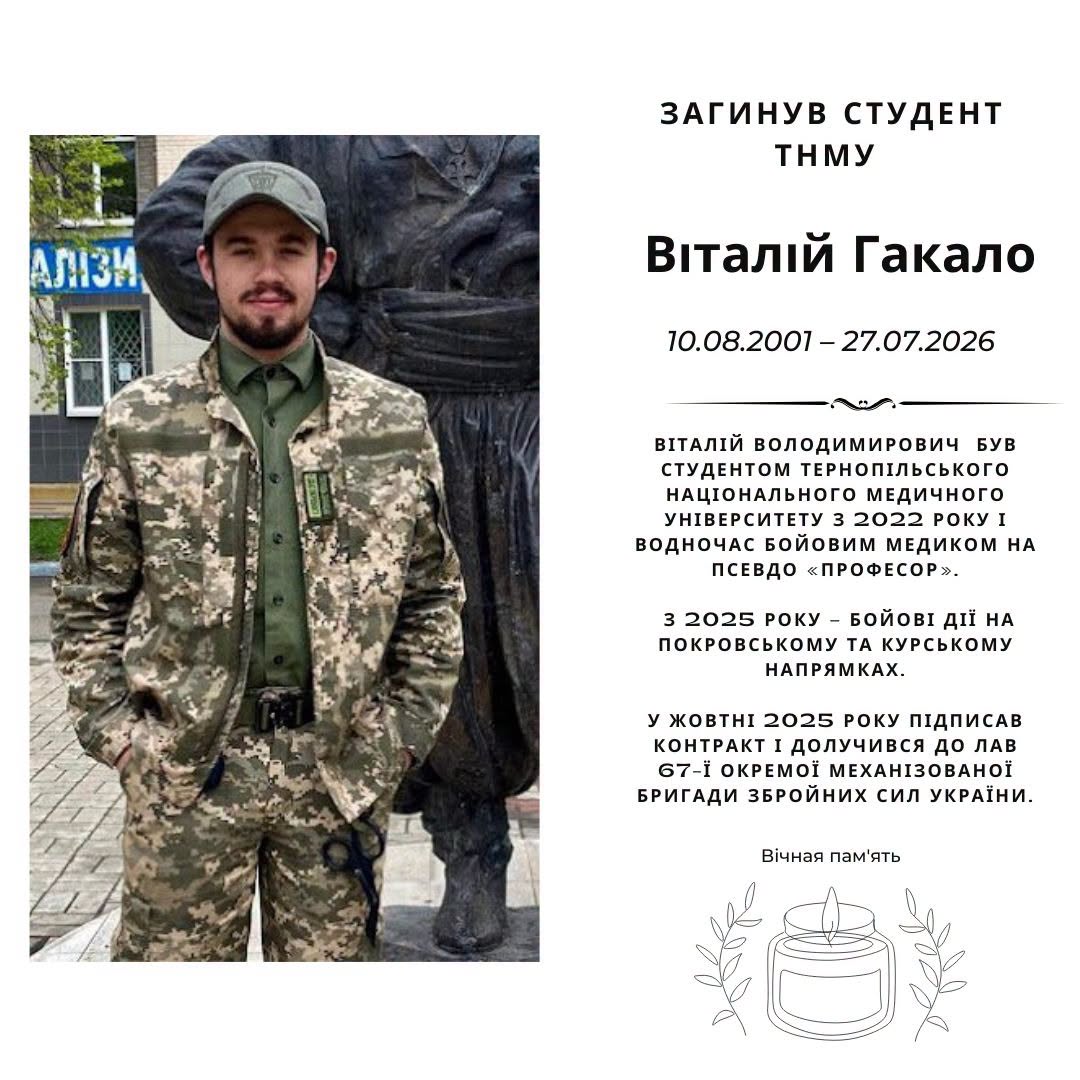 Війна забрала життя бойового медика з Тернопільщини