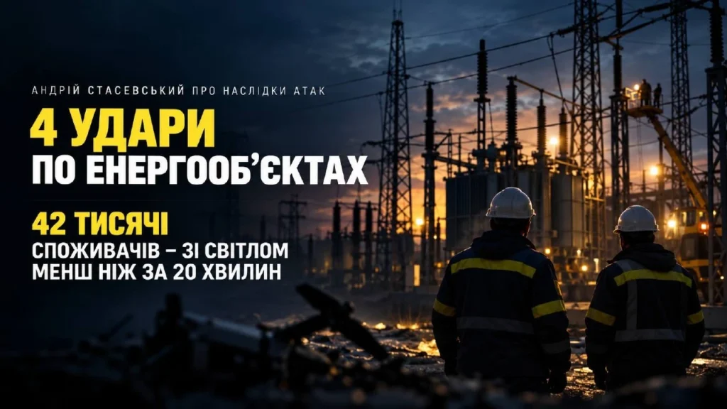 Андрій Стасевський повідомив, що заживили 42 тисячі споживачів менш ніж за 20 хвилин